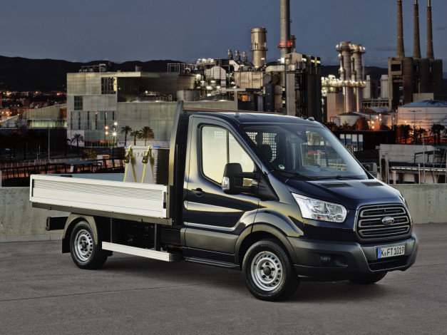 Обои картинки фото автомобили, ford trucks, chassis, transit, ford, cab, l2, 2014