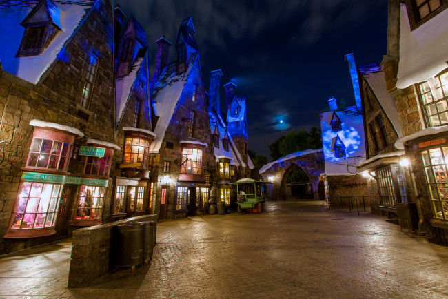 Обои картинки фото города, диснейленд, сша, калифорния, анахайм, дизайн, hdr, ночь, парки