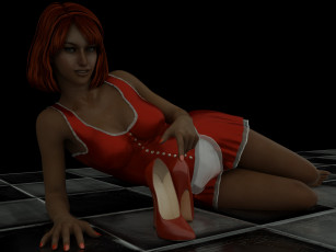 Картинка 3д+графика люди+ people туфли фон взгляд девушка