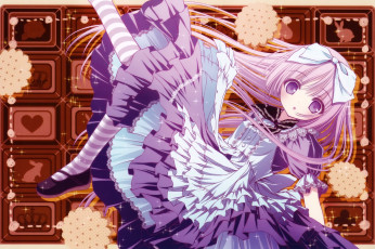 Картинка аниме tinkle+ artbook девушка арт tinkle платье