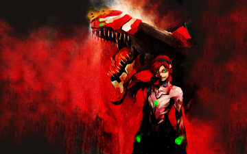 Картинка аниме evangelion робот девушка арт eva-02 neon genesis