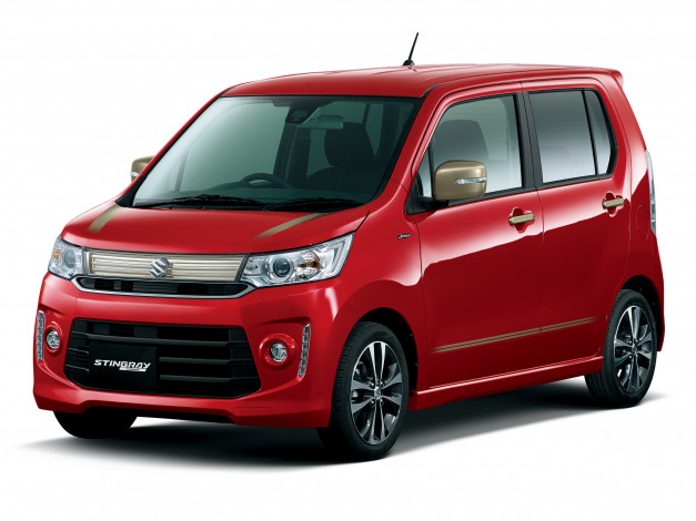 Обои картинки фото автомобили, suzuki, j, style, красный, r, stingray, 2015г, mh34s, wagon