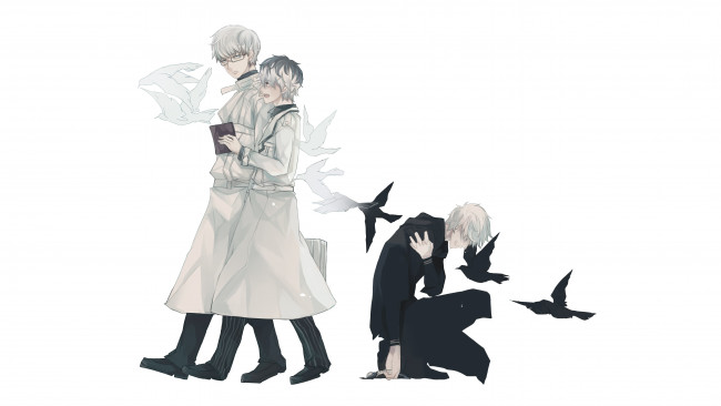 Обои картинки фото аниме, tokyo ghoul, tokyo, ghoul, re, токийский, гуль, перерождение, kaneki, ken, sasaki, haise, arima, kisho