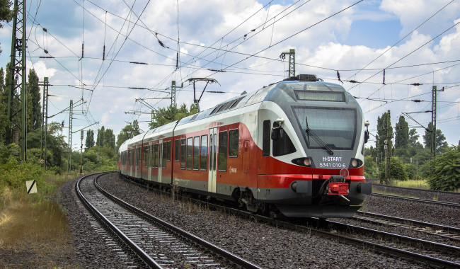 Обои картинки фото техника, электрички, железная, дорога, локомотив, состав