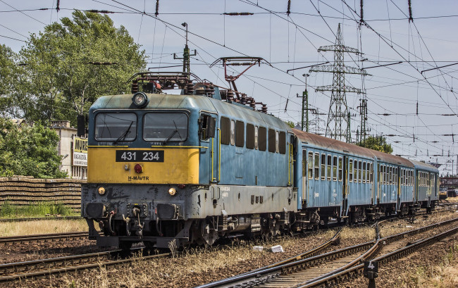 Обои картинки фото техника, электрички, железная, дорога, локомотив, состав