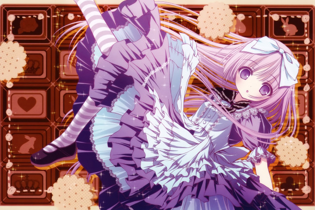 Обои картинки фото аниме, tinkle , artbook, девушка, арт, tinkle, платье