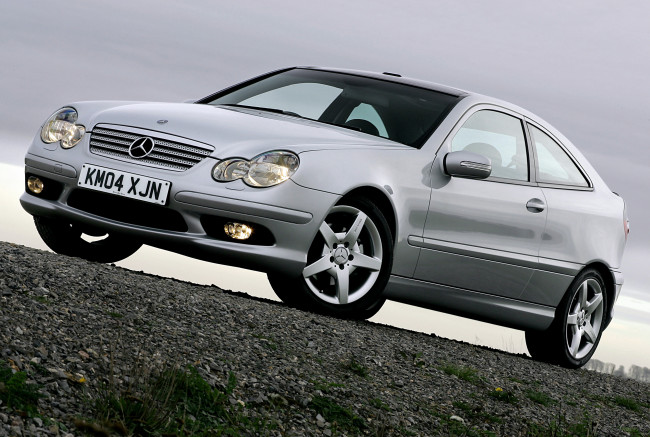 Обои картинки фото автомобили, mercedes-benz, c203, uk-spec, sportcoupe, c, 320