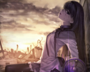 Картинка аниме mahou+shoujo+madoka+magika mahou shoujo madoka magica akemi homura koyama hirokazu