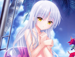 Картинка аниме angel+beats фон взгляд девушка