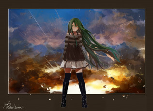 Картинка аниме vocaloid девушка