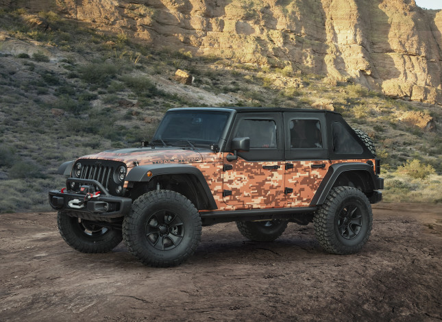 Обои картинки фото автомобили, jeep, trailstorm, concept, jk, 2016г