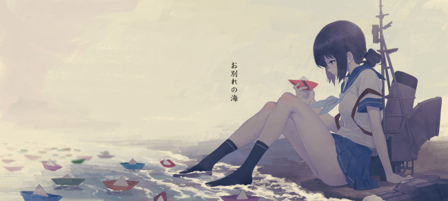 Обои картинки фото аниме, kantai collection, kancolle, kantai, collection, fubuki, ladic