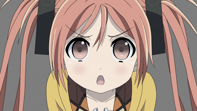 Обои картинки фото black bullet, аниме, девушка, взгляд, фон