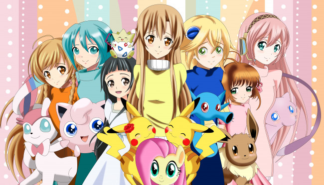 Обои картинки фото аниме, unknown,  другое, фон, взгляд, девушки