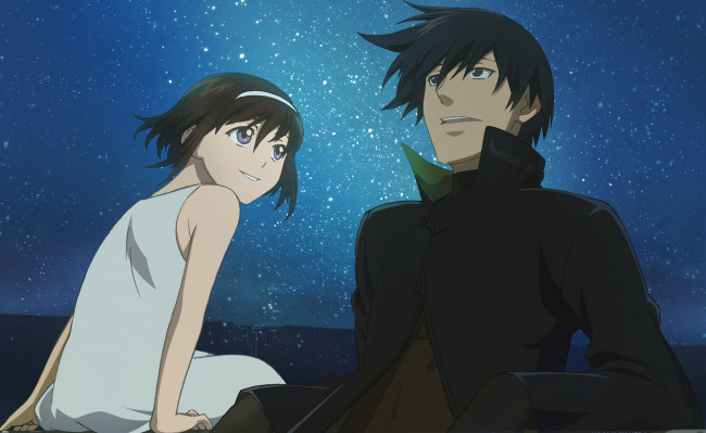 Обои картинки фото аниме, darker than black, девочка, хей