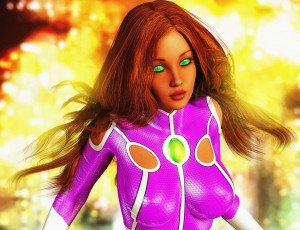 Картинка 3д+графика существа+ creatures взгляд фон девушка