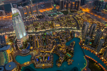 Картинка dubai города дубай+ оаэ огни ночь