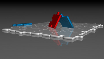 Картинка 3д+графика моделирование+ modeling фон пазлы цвета узор