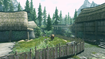 Картинка 3д+графика реализм+ realism лес дома