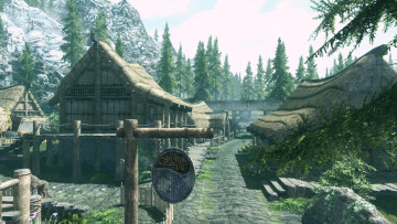 Картинка 3д+графика реализм+ realism лес дома