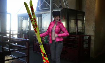 Картинка 3д+графика люди+ people девушка взгляд фон