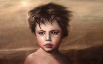 Картинка 3д+графика портрет+ portraits девушка фон взгляд