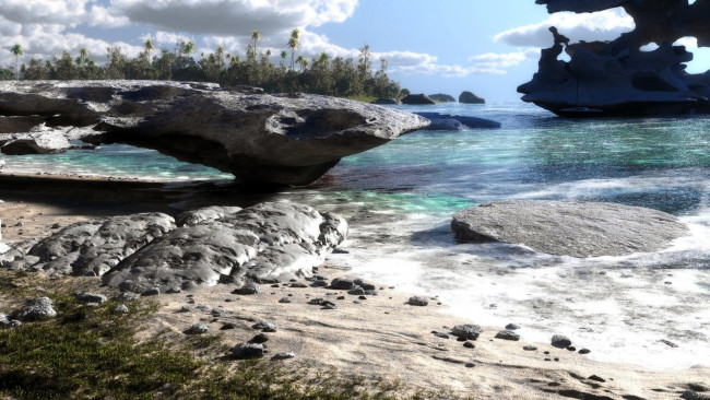 Обои картинки фото 3д графика, природа , nature, река, поток, камни