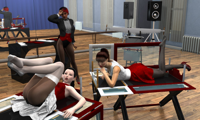 Обои картинки фото 3д графика, люди , people, девушки, взгляд, фон