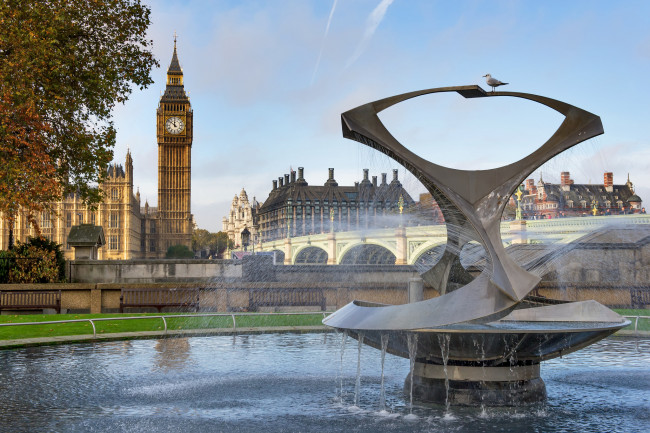 Обои картинки фото south bank,  lambeth,  london, города, лондон , великобритания, башня, монумент