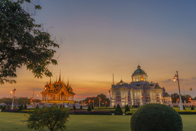 Обои картинки фото bangkok,  thailand, города, бангкок , таиланд, рассвет