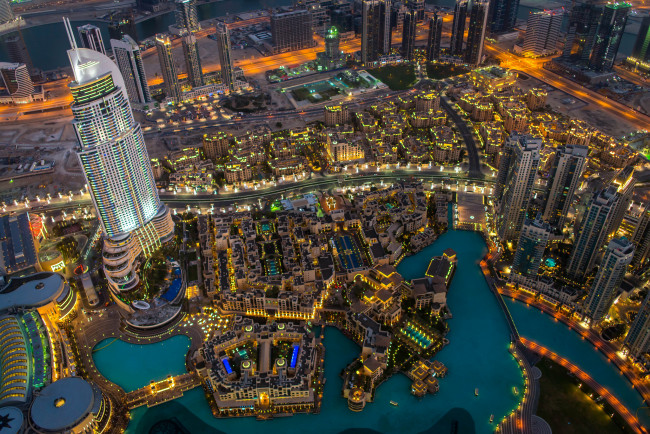 Обои картинки фото dubai, города, дубай , оаэ, огни, ночь