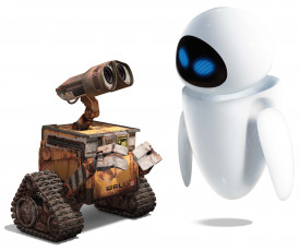 обоя мультфильмы, wall-e, ева, арт, walle, валли, любовь