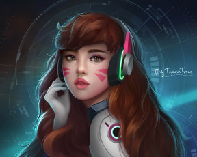 Картинка видео+игры overwatch by tinythanhtruc ханна сон арт дозор