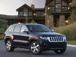 Картинка автомобили jeep дом черный джип