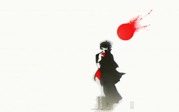 Картинка аниме unknown +другое+ пистолет парень самоубийство чемодан