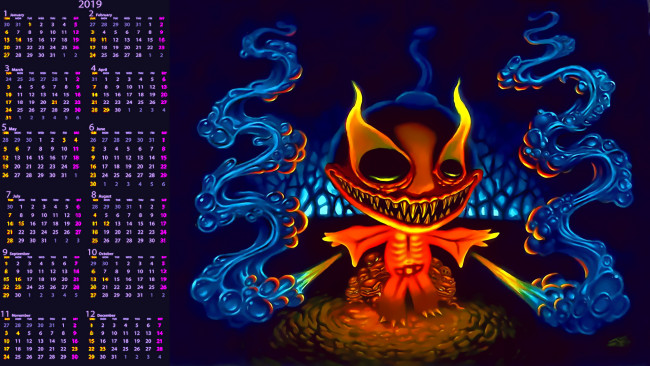 Обои картинки фото календари, фэнтези, существо