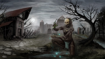 Картинка видео+игры diablo+iii крепость колдовство шаман маска фон