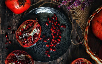 Картинка еда гранат фрукт зерна