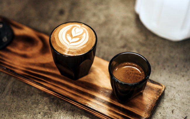 Обои картинки фото еда, кофе,  кофейные зёрна, капучино