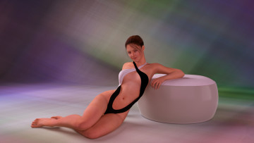 Картинка 3д+графика люди+ people девушка фон взгляд улыбка