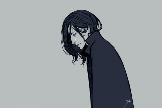 Обои картинки фото рисованное, кино,  мультфильмы, северус, снейп, слеза