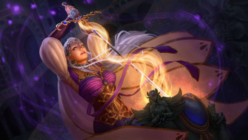 Картинка фэнтези маги +волшебники девушка фон рапира магия