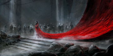 Картинка фэнтези девушки девушка фон платье шлейф