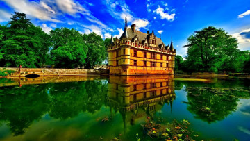 Картинка chateau+azay+le+rideau france города замки+франции chateau azay le rideau