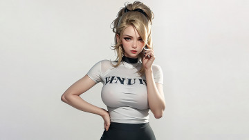 Картинка рисованное люди красивая девушка