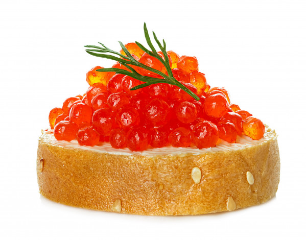 Обои картинки фото еда, икра, бутерброд, красная, деликатес, макро