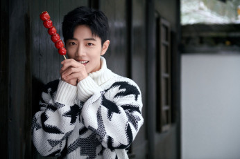Картинка мужчины xiao+zhan актер свитер конфета ворота