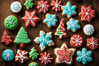 обоя праздничные, угощения, пряники