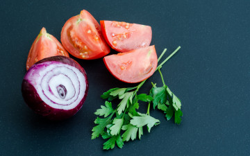 Картинка еда овощи лук помидоры петрушка