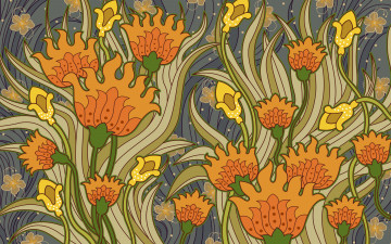 Картинка рисованные цветы